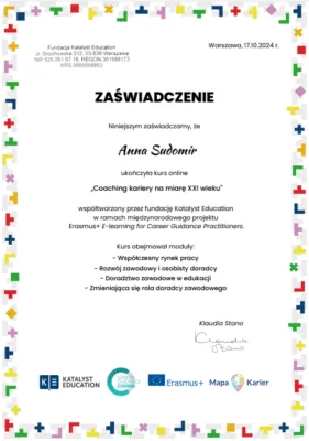 certyfikat coaching kariery